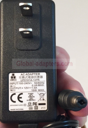 New 12V 1.5A UMEC UP0181A-12PA Power Supply Ac Adapter